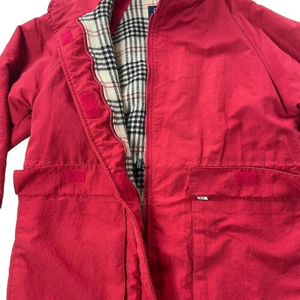 Woolrich Full Zip Coat Womens Medium Red Wool Thinsulate Parka - Picture 9 of 9